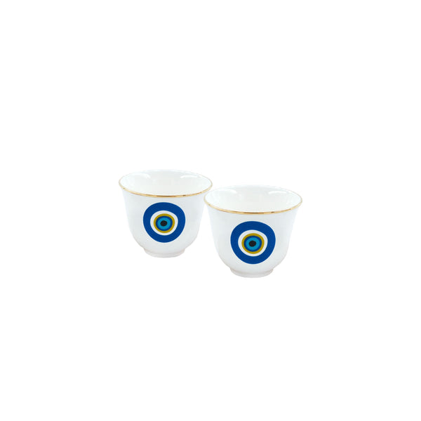 Greek Eye Coffee Cups - Set of 2