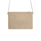 Turquoise Eye Beige Beaded Bag