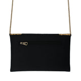 Gold Flower Black Beaded Bag