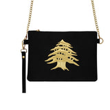 Golden Big Cedar Black Clutch