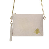 Golden Small Cedar Beige Clutch