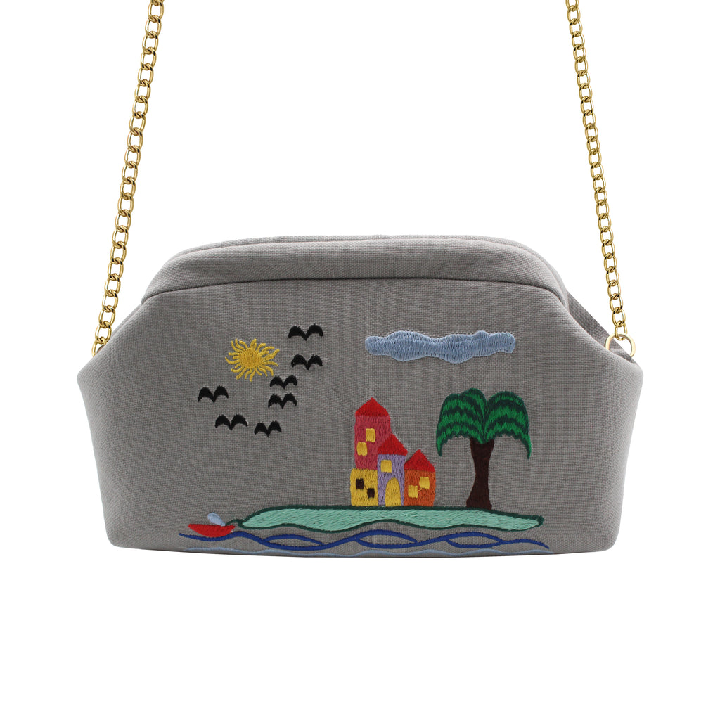 Lebanese Houses Grey Clutch