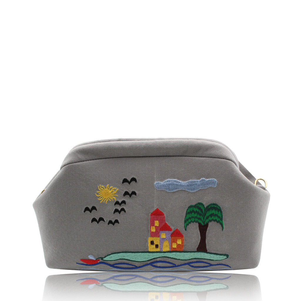 Lebanese Houses Grey Clutch