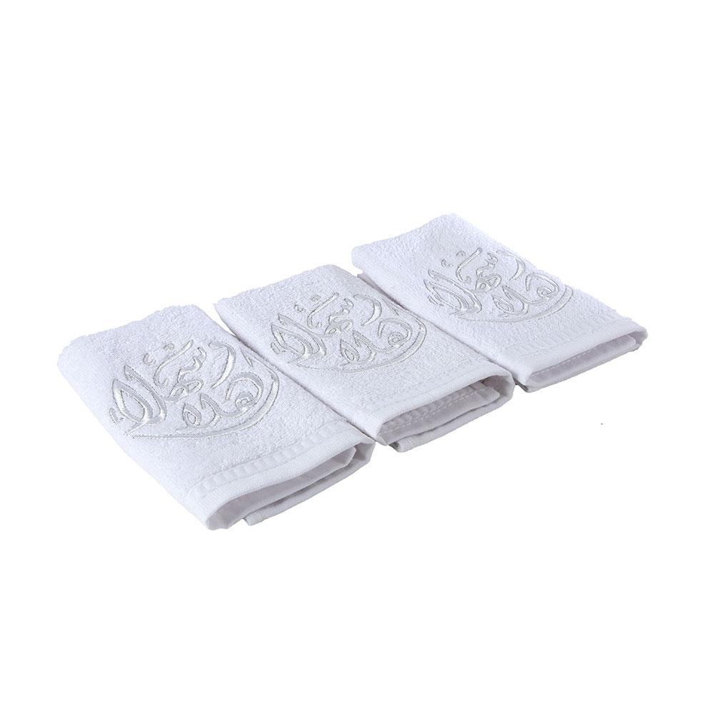 Mouftah El Chark Silver Ahlan Wa Sahlan Towels - Set of 3