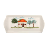 Traditional Lebanese Country House Hand Painted Ceramic Tray 