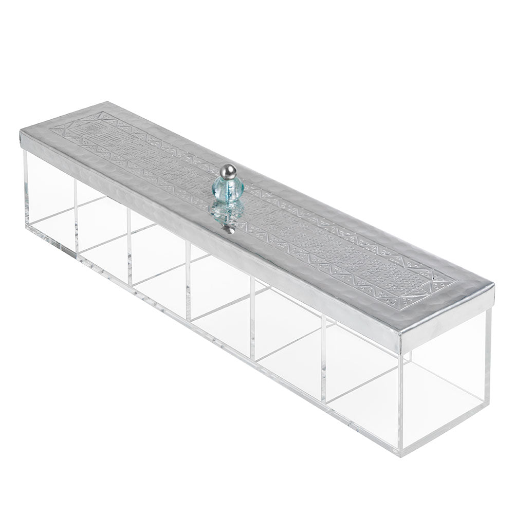 Aluminium Tea Box - 6 compartments