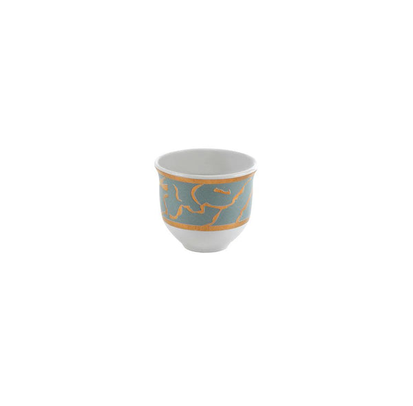 Gold & Grey Coffee Cups - Set of 6
