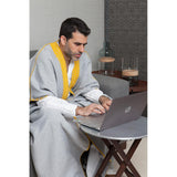 Mouftah El Chark Yellow & Grey Sweat Abaya