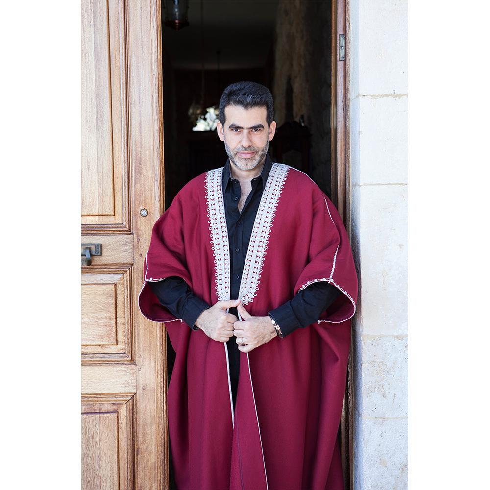 Mouftah El Chark Burgundy Sweat Abaya