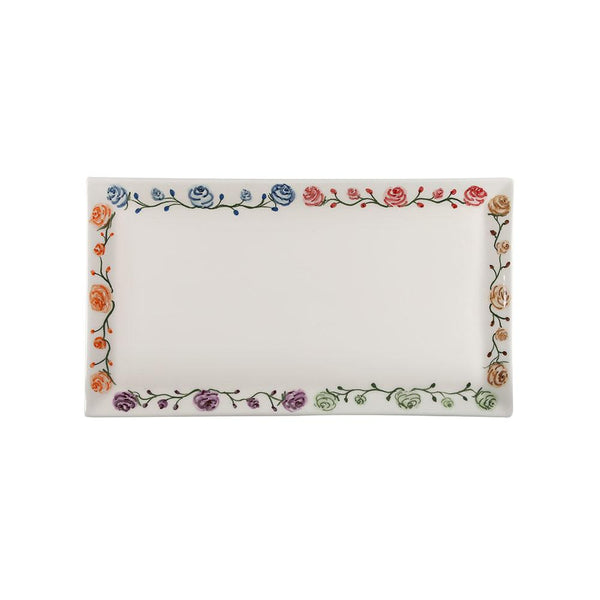 Floral Hand Painted Ceramic Tray