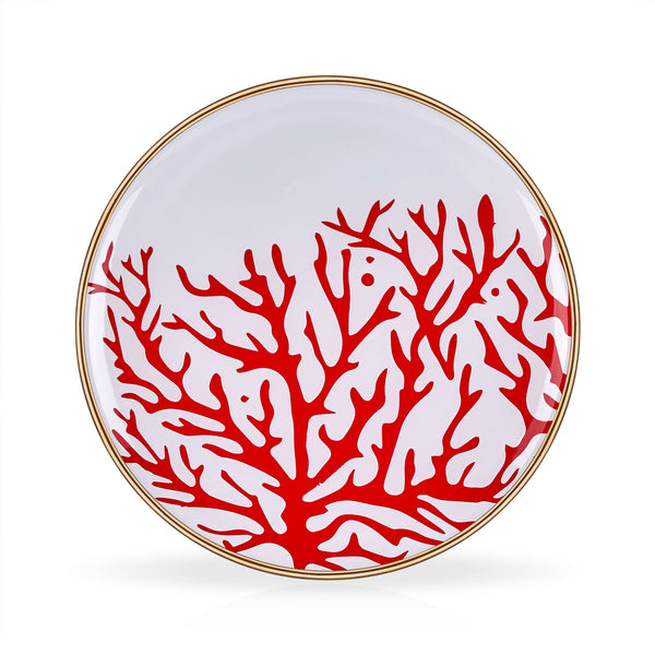 Red Coral Presentation Plate
