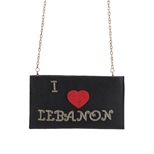 Love Lebanon Clutch in Black