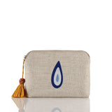 Beige Evil Eye Teardrop Pouch