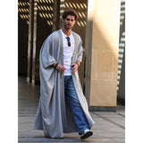 Grey Satin Abaya