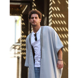 Grey Satin Abaya