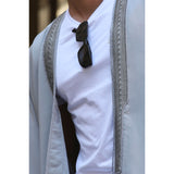 Grey Satin Abaya