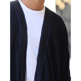 Navy Blue Satin Abaya