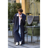 Dark Blue Light Wool Abaya
