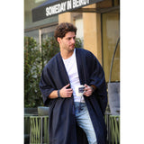 Dark Blue Light Wool Abaya