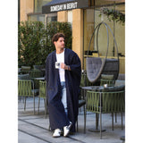 Dark Blue Light Wool Abaya