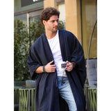 Dark Blue Light Wool Abaya