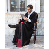 Black and Red Wool Abaya