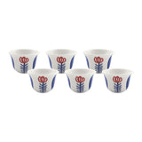 Blue Tulip Coffee Cups - Set of 6