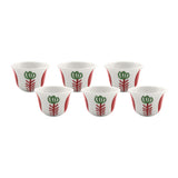 Red Tulip Coffee Cups - Set of 6