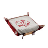 Beirut Red Embroidered Cotton Bread Cover