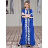 Arabic Calligraphy Blue Abaya