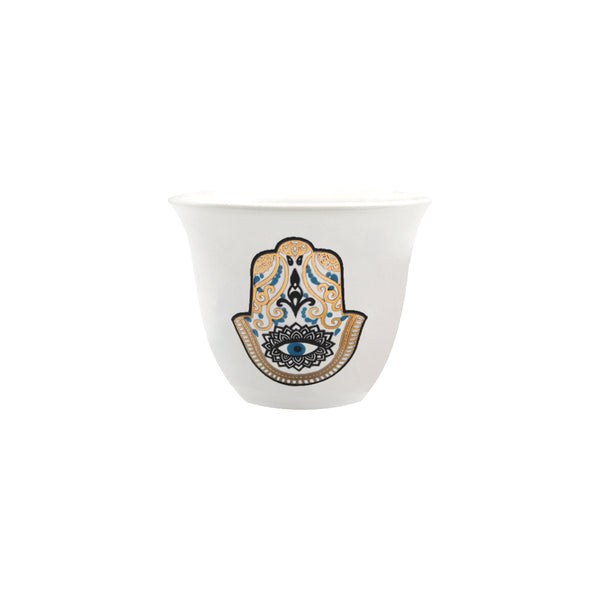 Hamsa Hand Coffee Cups - Set of 6