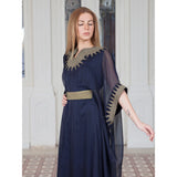 Navy Blue Voile Abaya