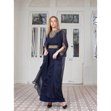 Navy Blue Voile Abaya
