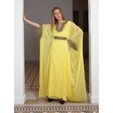 Yellow Voile Abaya