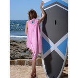 Pink Sequinned Evil Eye Kaffieh Kaftan