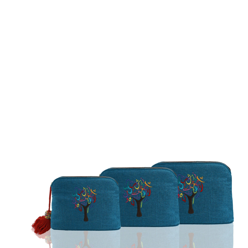 Blue Jeans Tree of Life Pouch