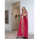 Royal Red Velvet Abaya