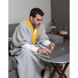 Yellow & Grey Sweat Abaya