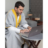 Yellow & Grey Sweat Abaya