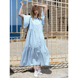 Sky Blue Midi Dress