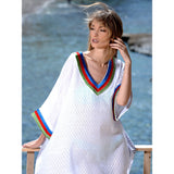 Summertime Kaffieh Kaftan in Light Grey