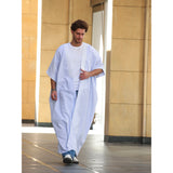Light Grey Linen Abaya