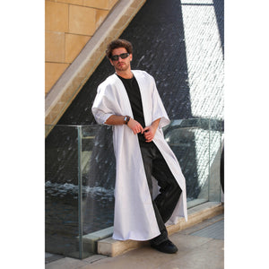 Light Grey Eternity Linen Abaya