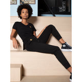 Golden Cedar Black V-neck T-shirt