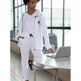 Turquoise Evil Eye White Sweatpants