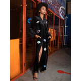 Rainbow Eyes Velvet Abaya