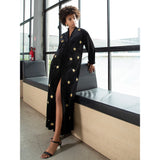 Gold on Black Stars Velvet Abaya