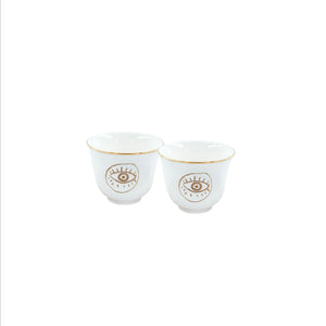 Mouftah El Chark Golden Eye Coffee Cups - Set of 2
