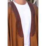 Brown Tassel Cotton Abaya
