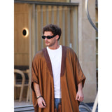 Brown Tassel Cotton Abaya